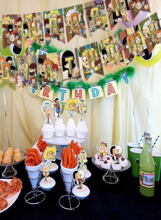 karg The Loud House Birthday Decoration,Loud House Party Decorations Include Banner,Cake Toppers and Ballons for Loud House Themed Birthday Supplies - Image 4